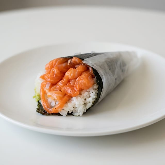 Salmon Hand Roll.