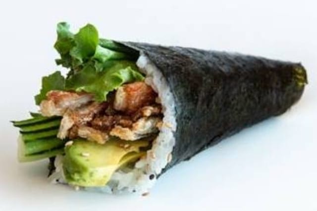 Salmon Skin Hand Roll.